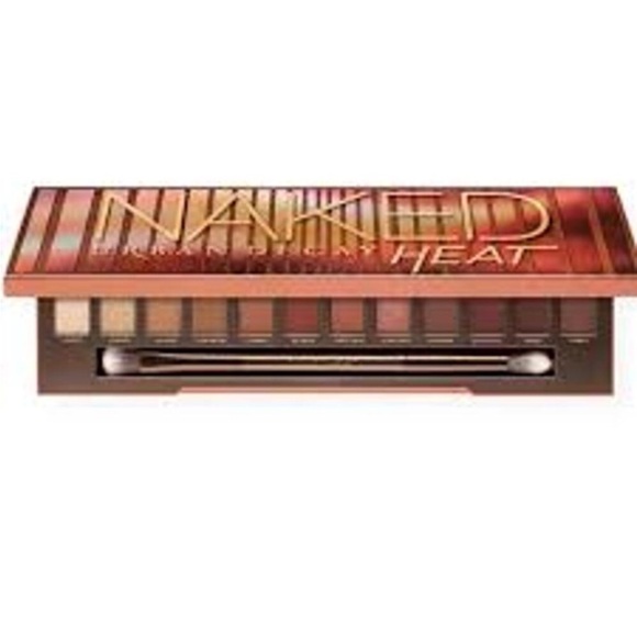 URBAN DECAY Naked Heat Eyeshadow Palette 12 Fiery Amber Neutral Shades & Brush - Picture 2 of 5